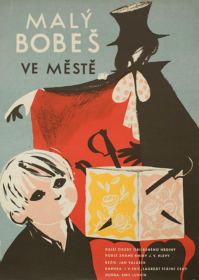 Maly Bobes ve meste Original 1961 Czech A3 Movie Poster