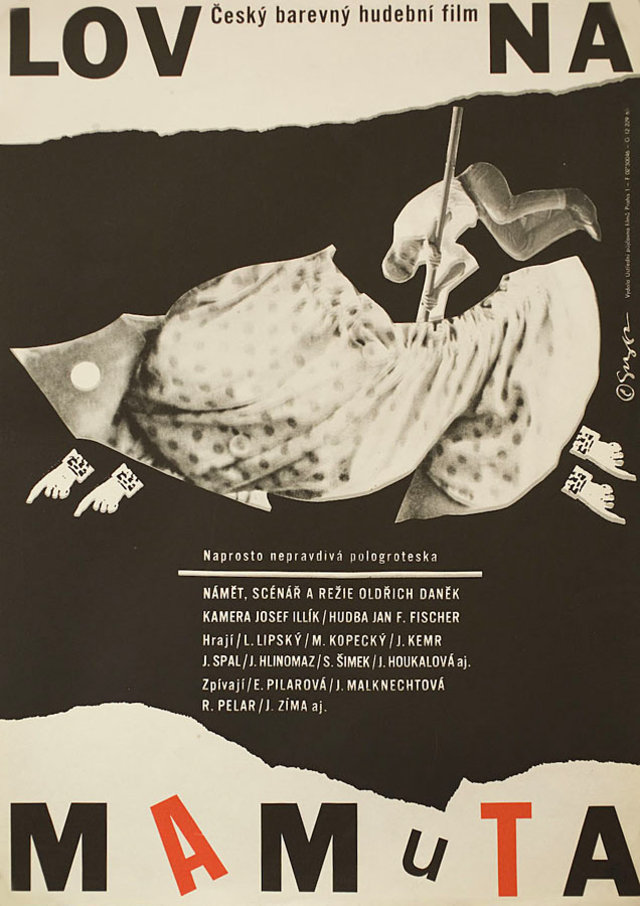 MAMMOTH HUNT Original 1965 Czech A3 Movie Poster