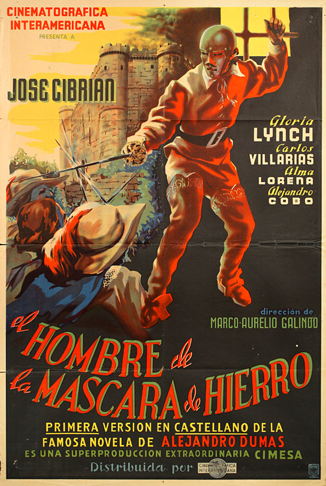 The Man in the Iron Mask Original 1943 Argentine Movie Poster
