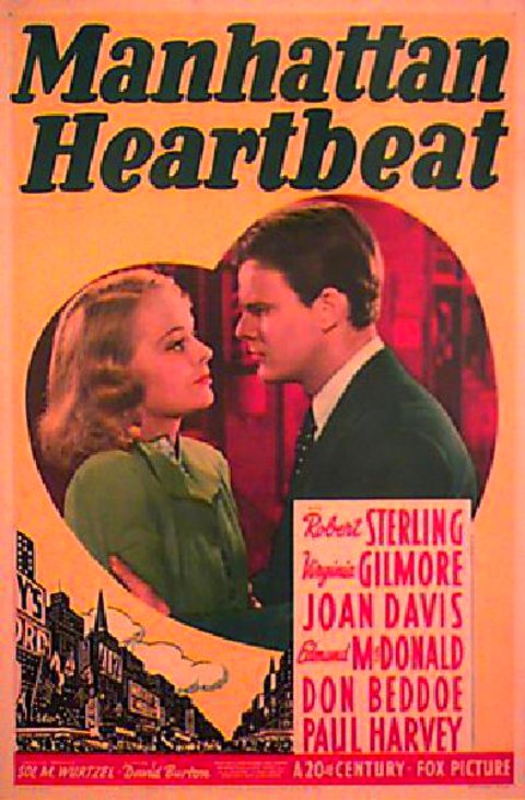 Manhattan Heartbeat Original 1940 U.S. One Sheet Movie Poster