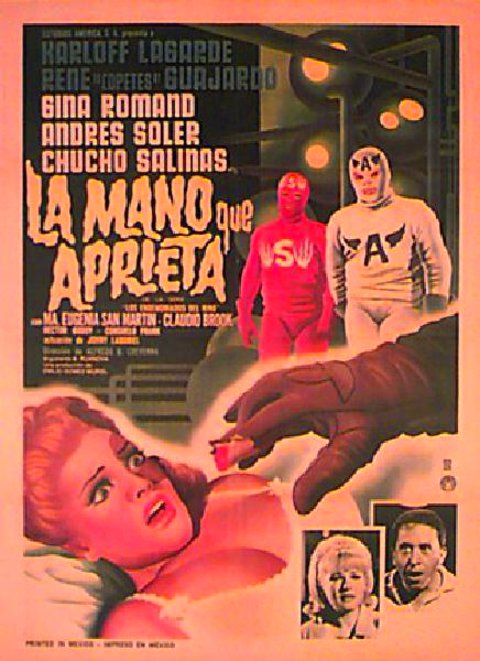 La mano que aprieta Original 1960s Mexican B1 Movie Poster