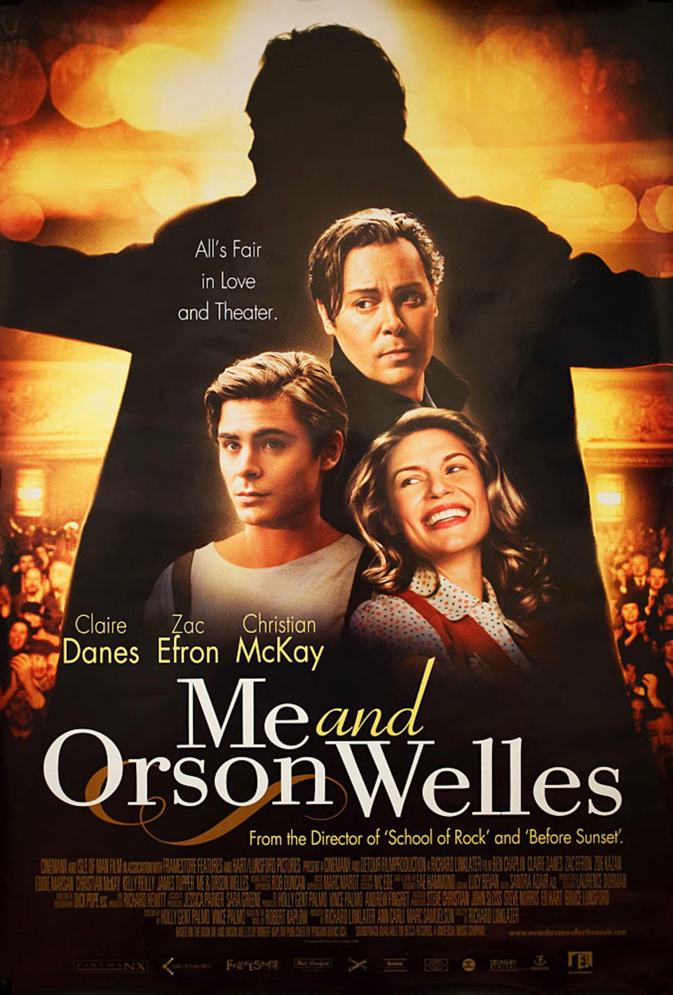 Me and Orson Welles Original 2008 U.S. One Sheet Movie Poster