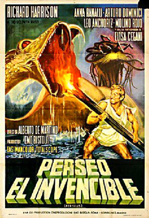 Perseus Against the Monsters Original 1963 Argentine Movie Poster