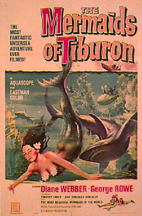 Mermaids of Tiburon Original 1962 U.S. One Sheet Movie Poster