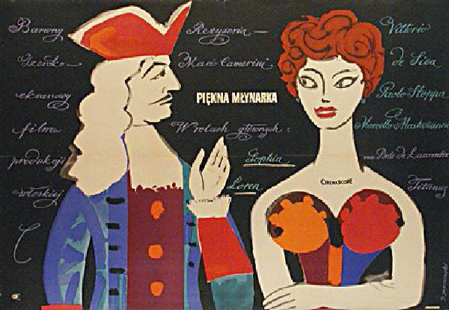 The Miller's Beautiful Wife Original 1955 Polish A1 Movie Poster