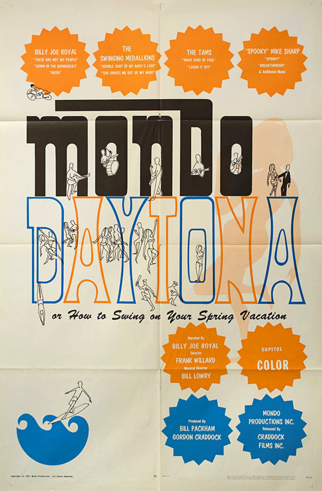 Mondo Daytona Original 1968 U.S. One Sheet Movie Poster