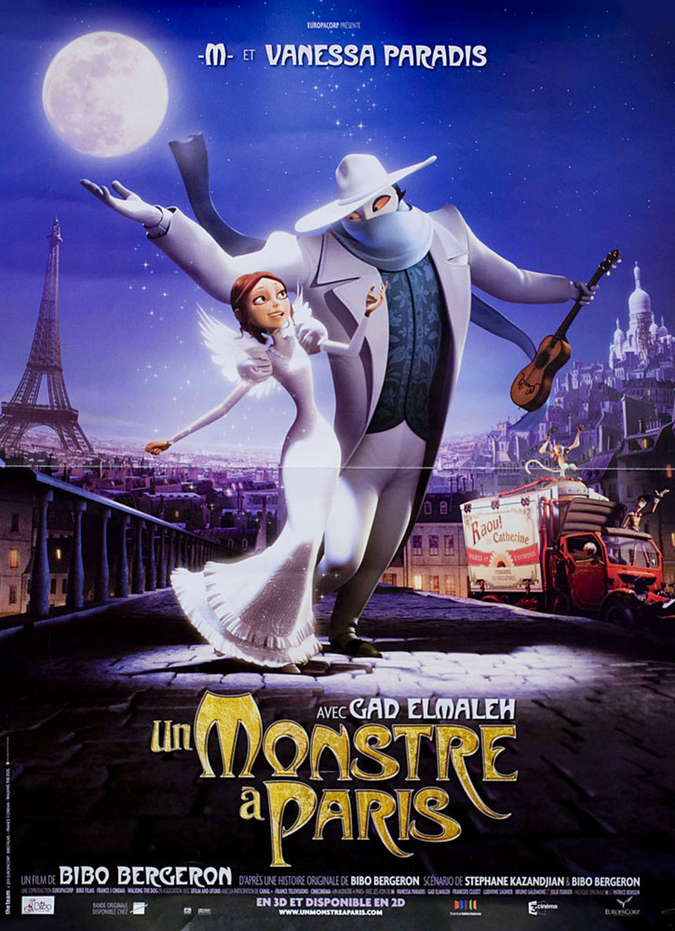A Monster in Paris Original 2011 French Petite Movie Poster