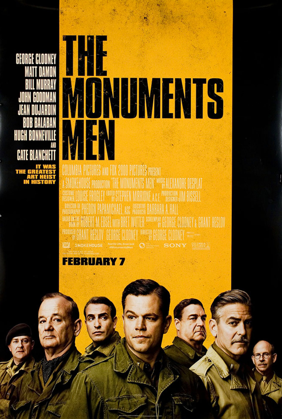The Monuments Men Original 2014 U.S. One Sheet Movie Poster