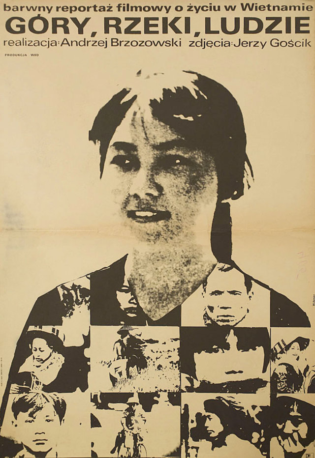 MOUNTAINS, RIVER AND PEOPLE Original 1972 Polish A1 Movie Poster