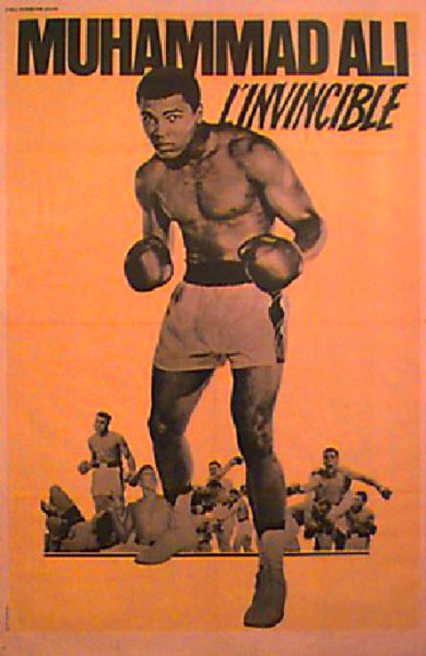 MUHAMMAD ALI, L'INVINCIBLE Original 1970s French Half Grande Movie Poster