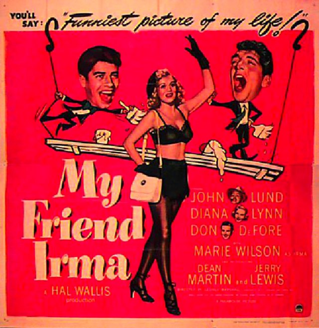 My Friend Irma Original 1949 U.S. Six Sheet Movie Poster