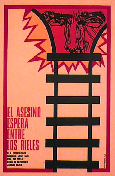 Na kolejich ceka vrah Original 1972 Cuban Movie Poster