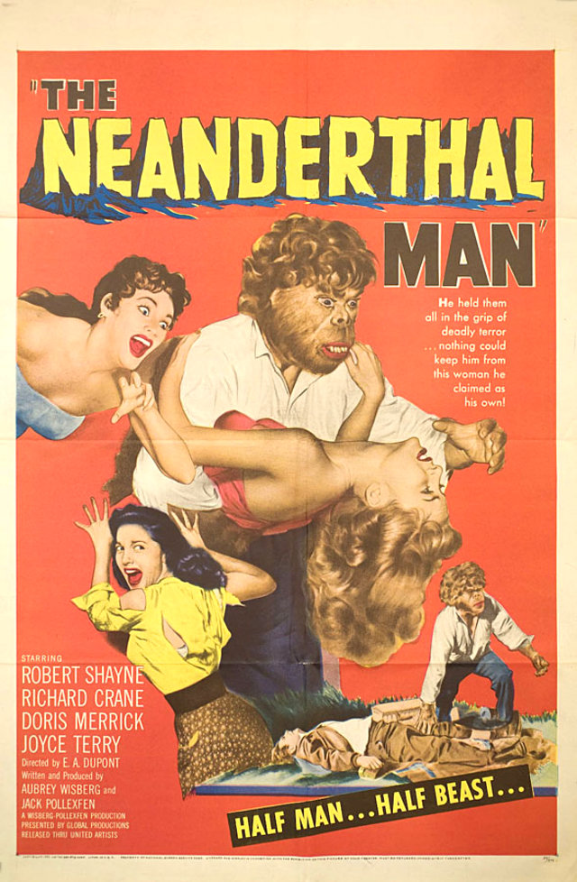 NEANDERATHAL MAN Original 1953 U.S. One Sheet Movie Poster