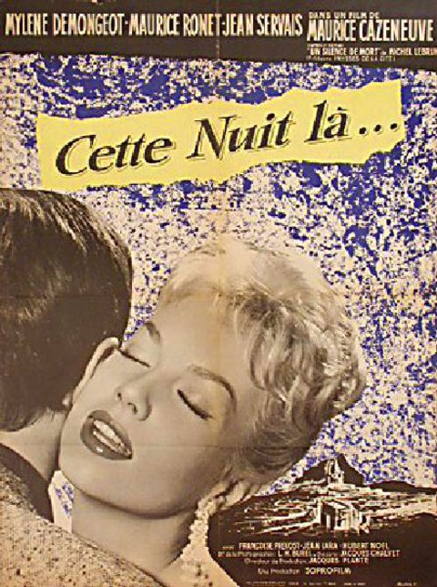 NIGHT HEAT Original 1958 French Moyenne Movie Poster