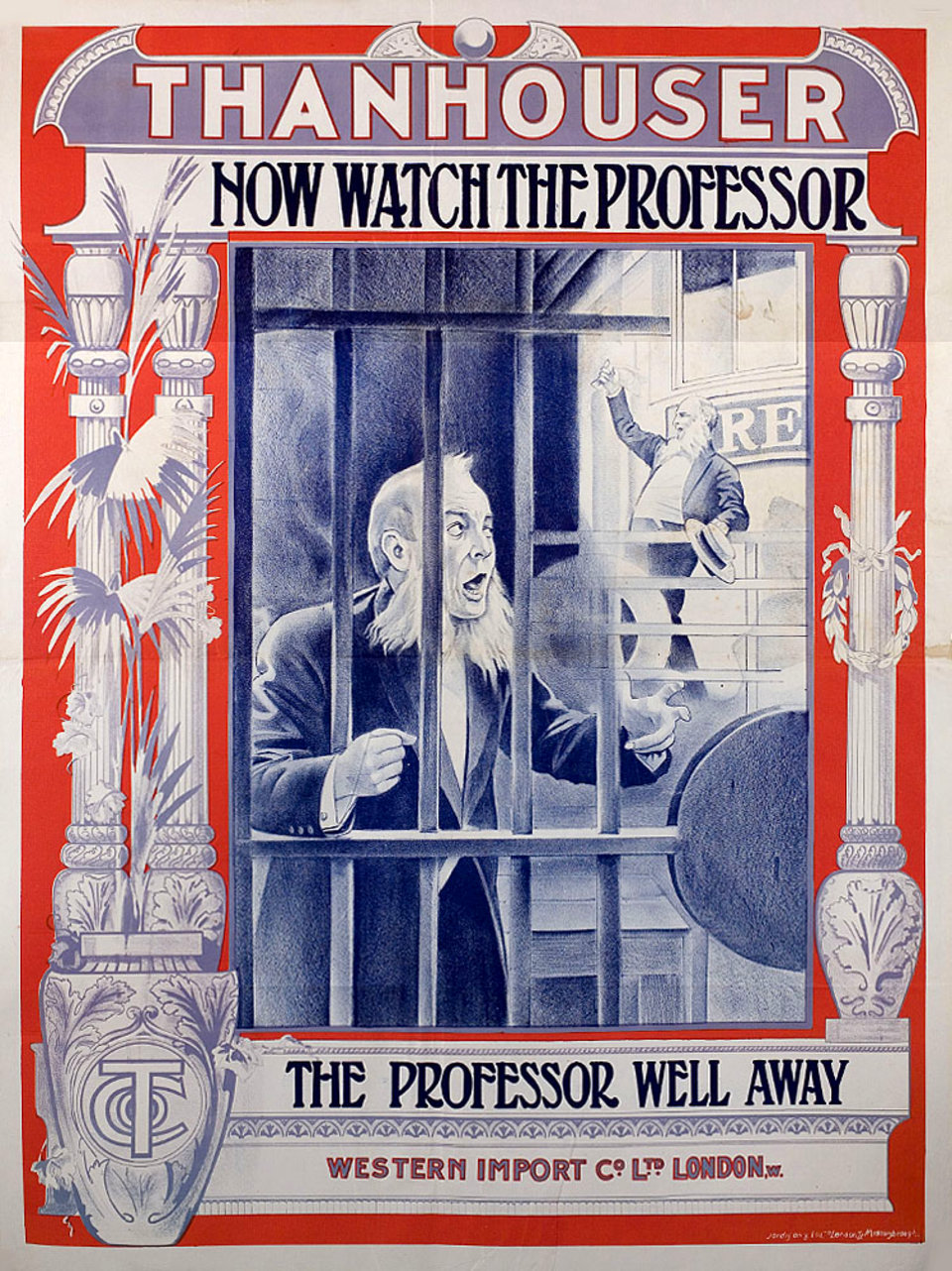 Now Watch the Professor Original 1912 British One Sheet Movie Poster