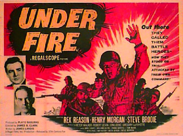 Under Fire 1957 British Quad Poster