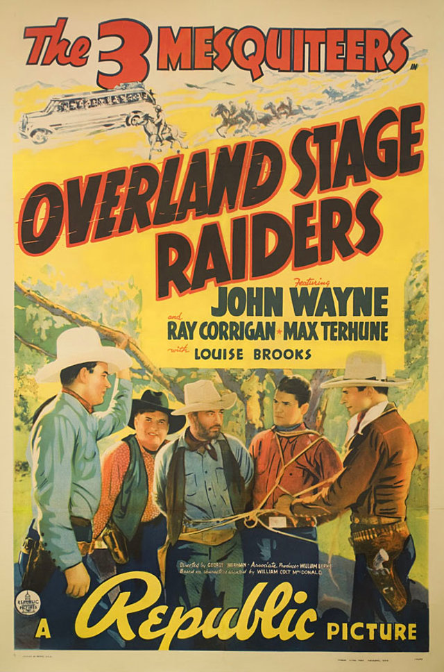 Overland Stage Raiders Original 1938 U.S. One Sheet Movie Poster