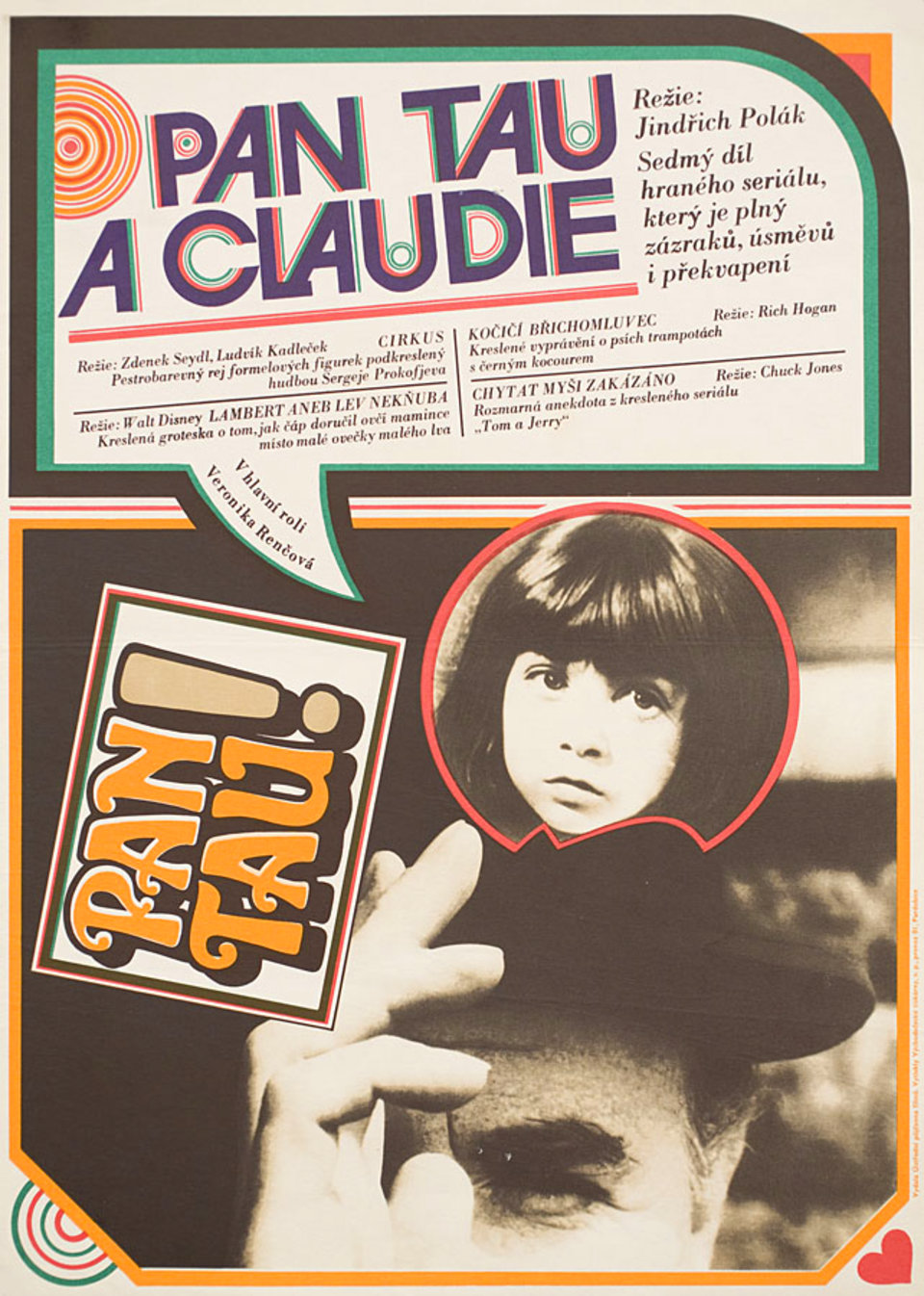 PAN TAU A CLAUDIE Original 1972 Czech A3 Movie Poster