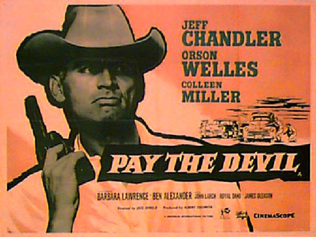 PAY THE DEVIL Original 1957 British Quad Movie Poster