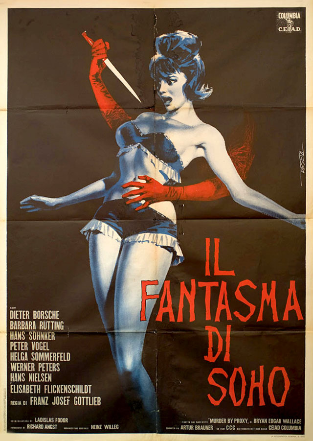 The Phantom of Soho Original 1965 Italian Due Foglio Movie Poster