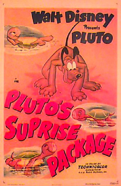 PLUTO'S SURPISE PACKAGE Original 1949 U.S. One Sheet Movie Poster