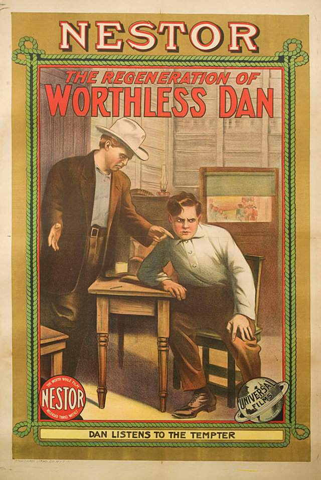 The Regeneration of Worthless Dan Original 1912 U.S. One Sheet Movie Poster