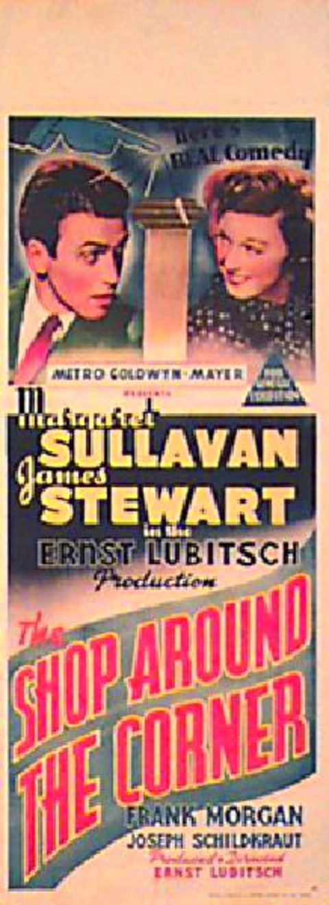The Shop Around the Corner Original 1940 Australian Daybill Movie Poster