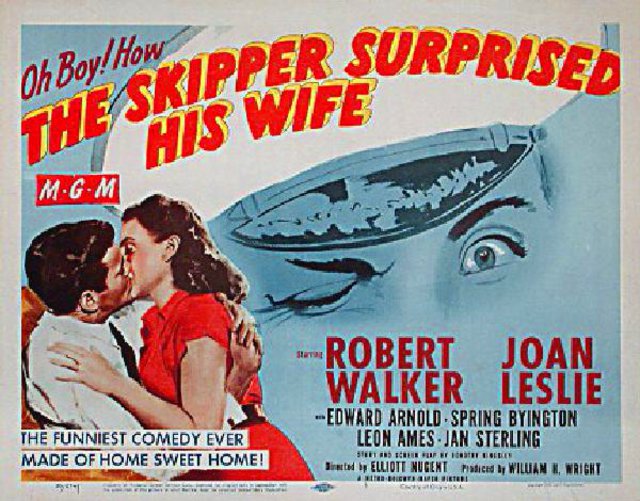 The Skipper Surprised His Wife Original 1950 U.S. Title Card