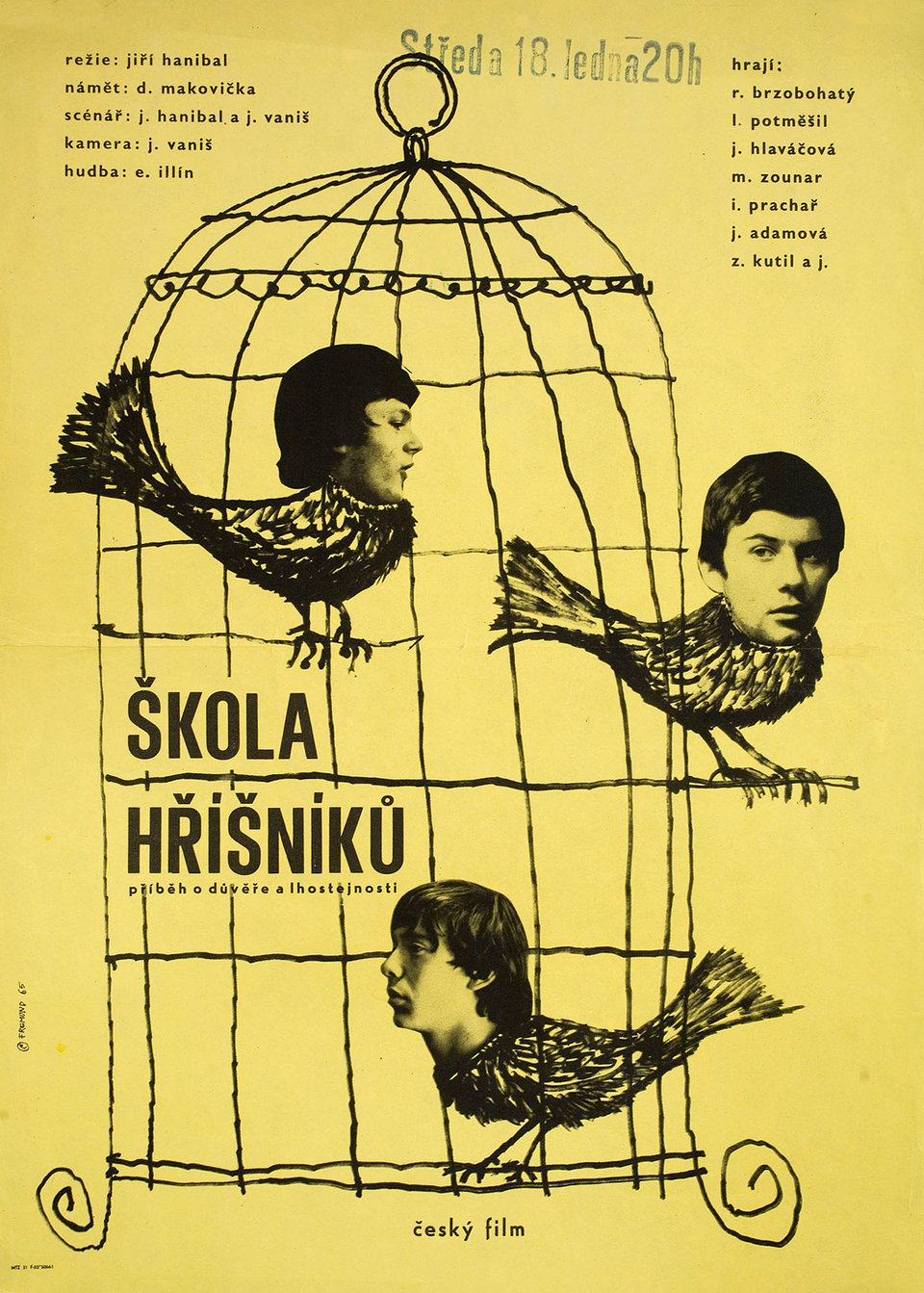 Skola hrisniku Original 1965 Czech A3 Movie Poster