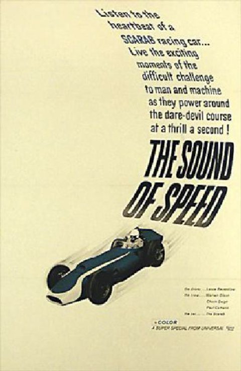 The Sound of Speed Original 1960s U.S. One Sheet Movie Poster