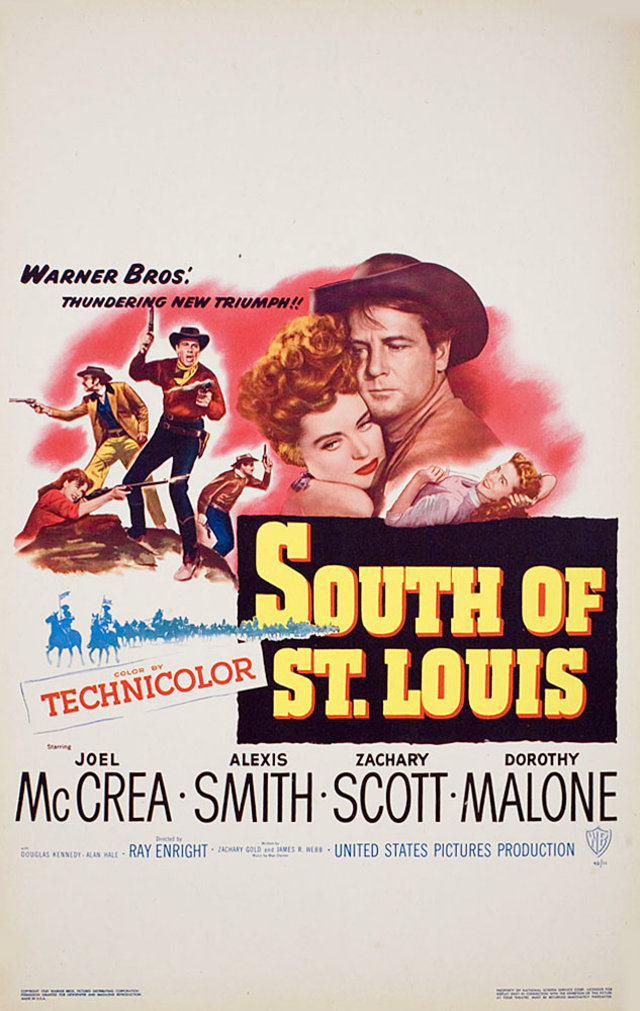 South of St. Louis Original 1949 U.S. Window Card Movie Poster