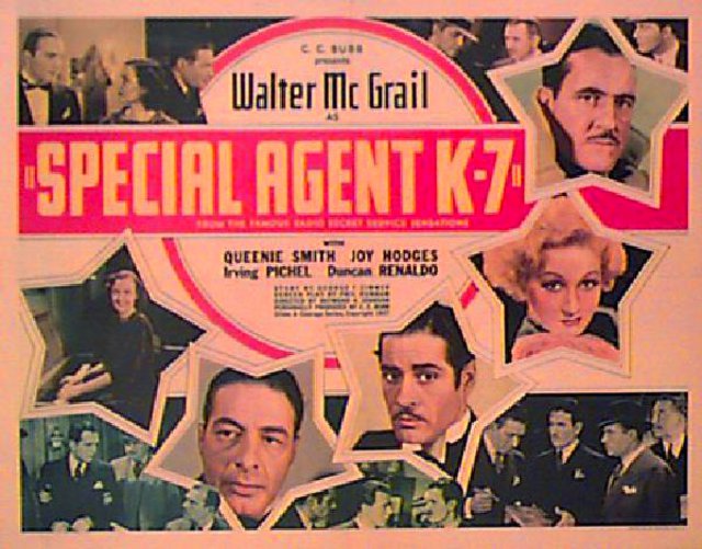 Special Agent K-7 Original 1937 U.S. Half Sheet Movie Poster