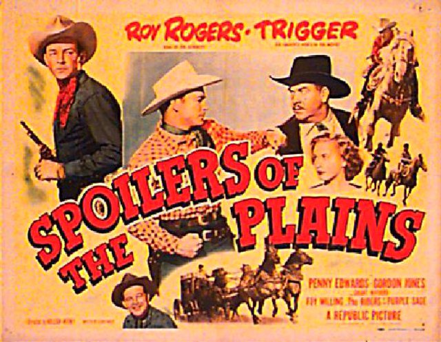 Spoilers of the Plains Original 1951 U.S. Half Sheet Movie Poster
