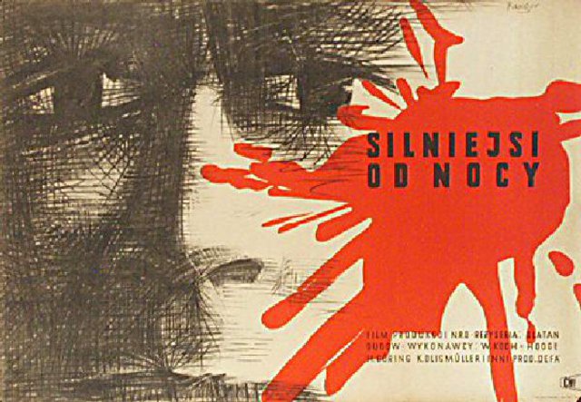 Starker als die Nacht 1954 Polish A1 Poster