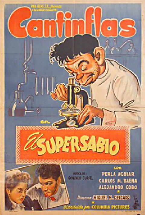 El supersabio Original 1948 Argentine Movie Poster