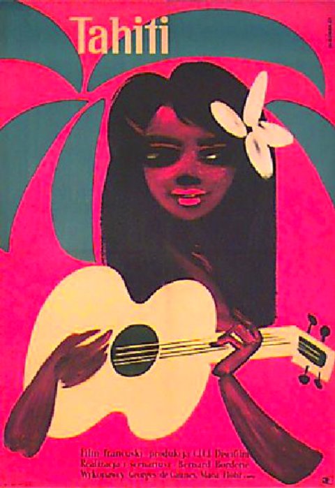 Tahiti ou la joie de vivre Original 1958 Polish A1 Movie Poster