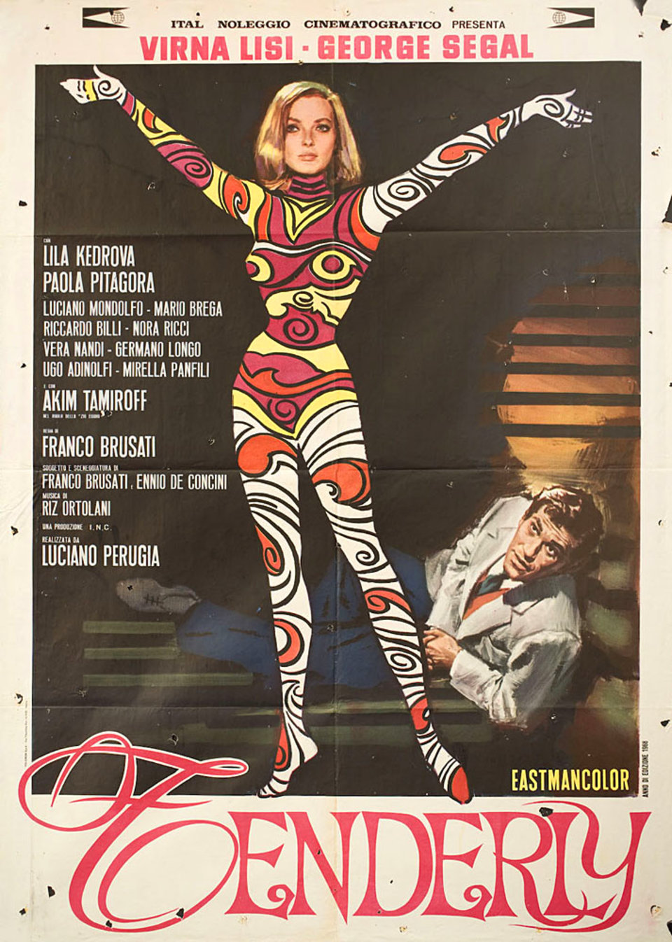 TENDERLY Original 1966 Italian Due Fogli Movie Poster