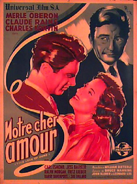 This Love of Ours Original 1946 French Moyenne Movie Poster