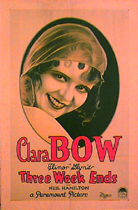 THREE WEEK ENDS 1928 U.S. One Sheet Poster