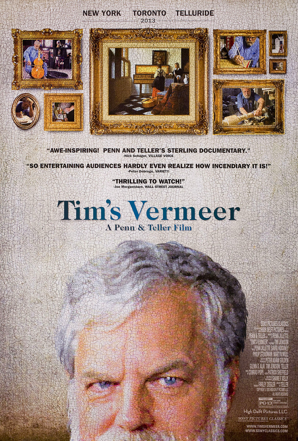 Tim's Vermeer Original 2013 U.S. One Sheet Movie Poster