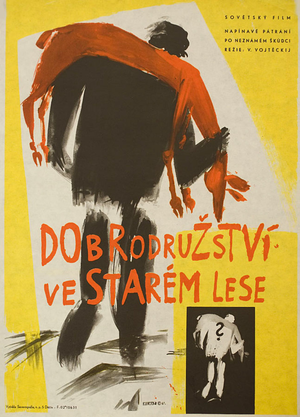 Tri druzya Original 1961 Czech A3 Movie Poster