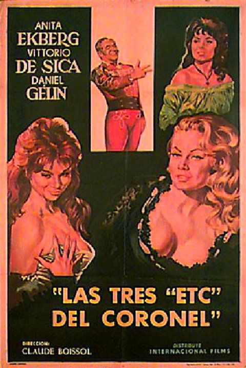 LES TROIS ETC. DU COLONEL Original 1959 Argentine Movie Poster
