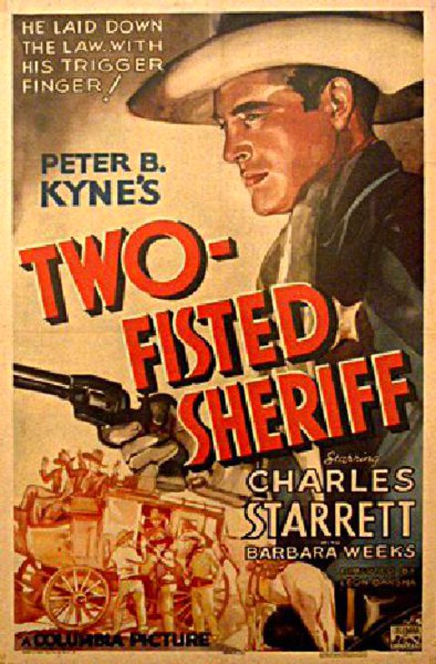THE TWO-FISTED SHERIFF Original 1937 U.S. One Sheet Movie Poster