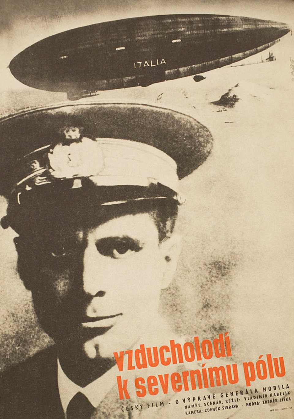 UMBERTO NOBILE EUROPE 1968 Czech A3 Poster