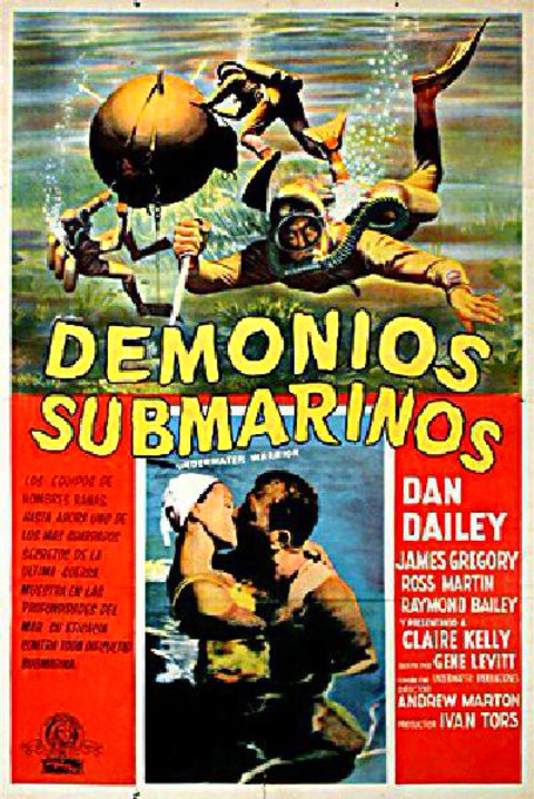 Underwater Warrior 1958 Argentine Poster