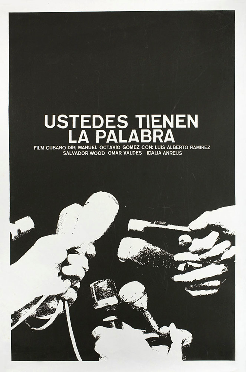 USTEDES TIENEN LA PALABRA Original R1990s Cuban Serigraph Movie Poster