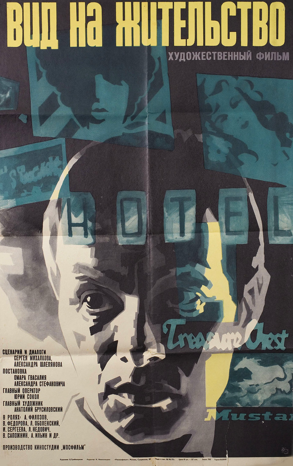 Vid na zhitel'stvo 1972 Russian A1 Poster