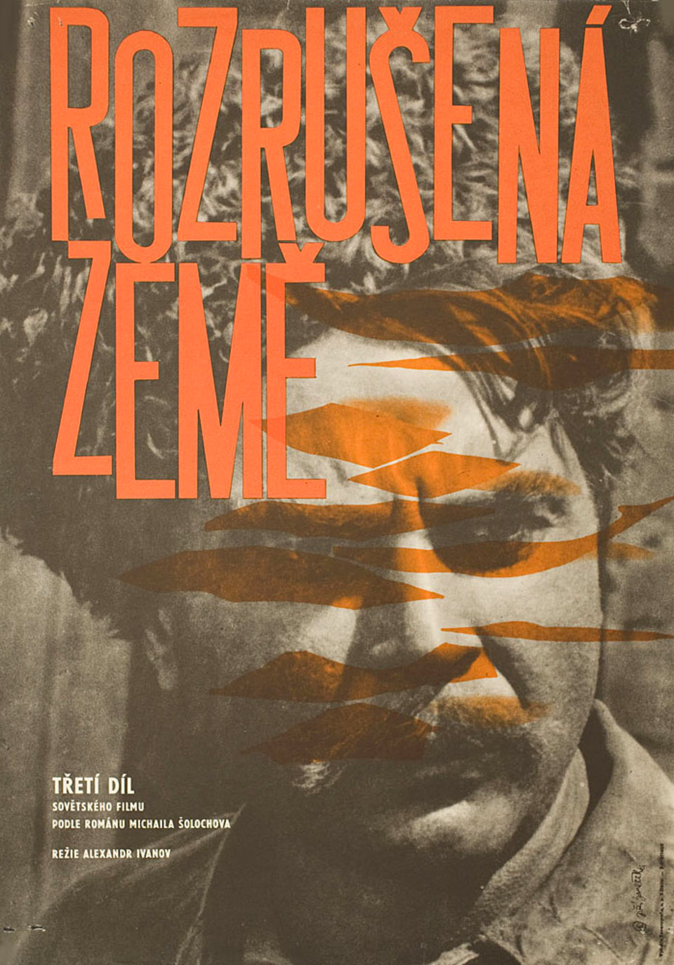 Virgin Soil Upturned Original 1961 Czech A3 Movie Poster