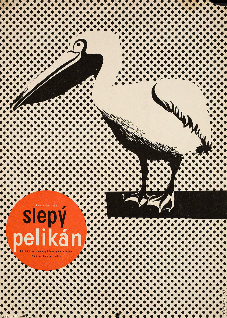 The Blind Bird Original 1964 Czech A3 Movie Poster