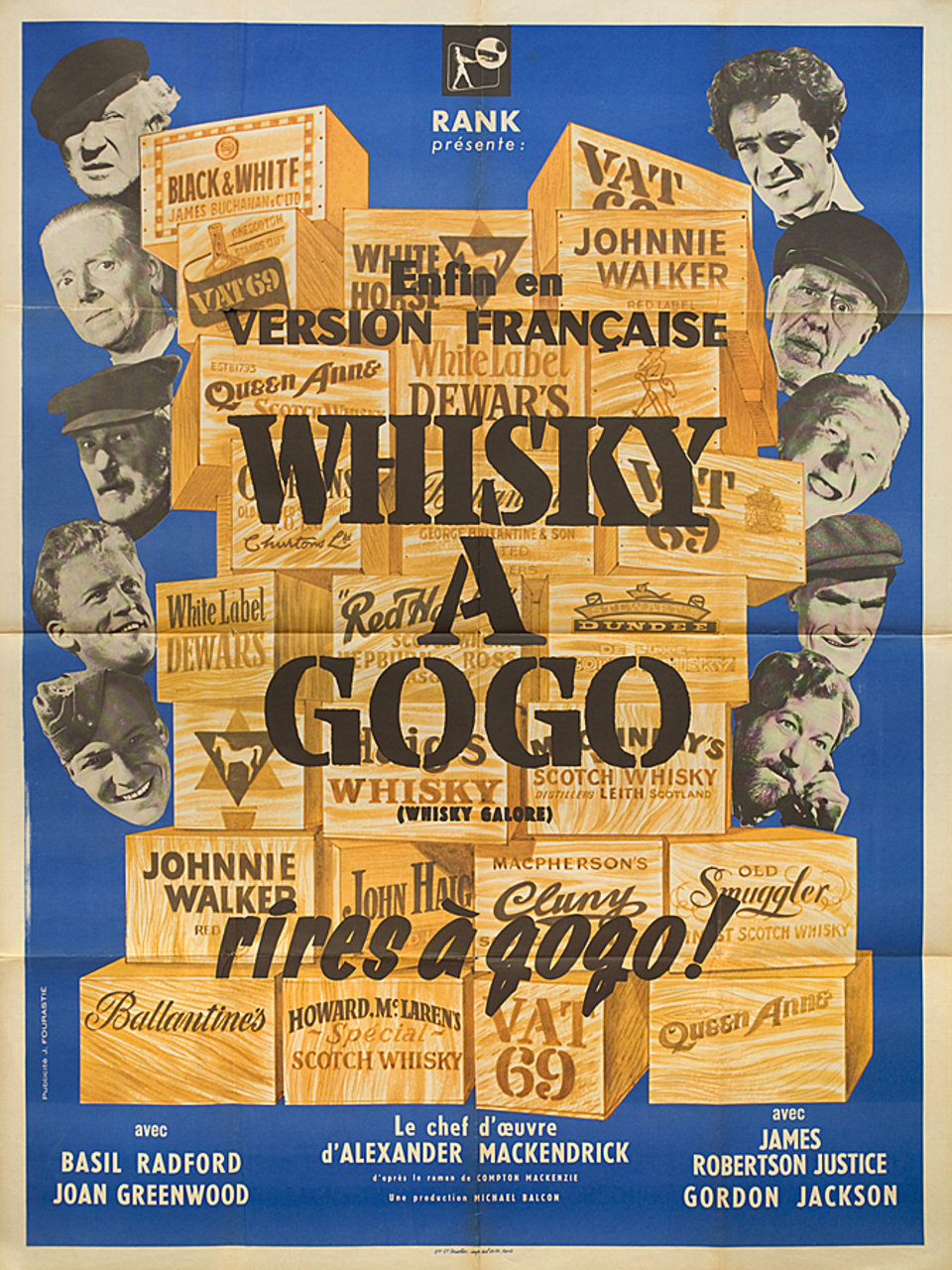Whisky Galore Original 1948 French Grande Movie Poster